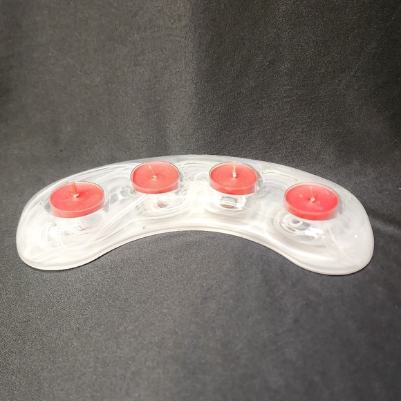 PartyLite Frosted Glass Tealite Candle Holder - Picture 2 of 15